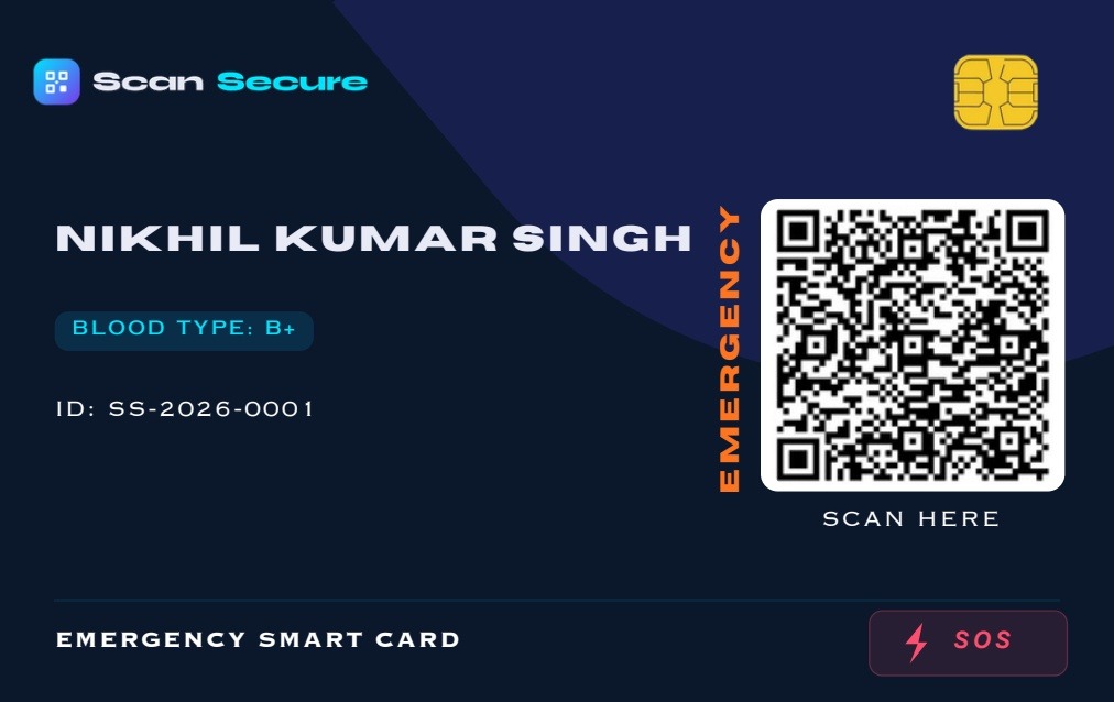 Scansecure Individual Smart Card Front Sample